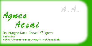 agnes acsai business card